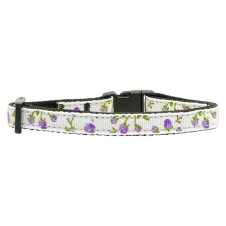 UNCONDITIONAL LOVE Roses Nylon Ribbon Collar Purple Cat Safety UN787881